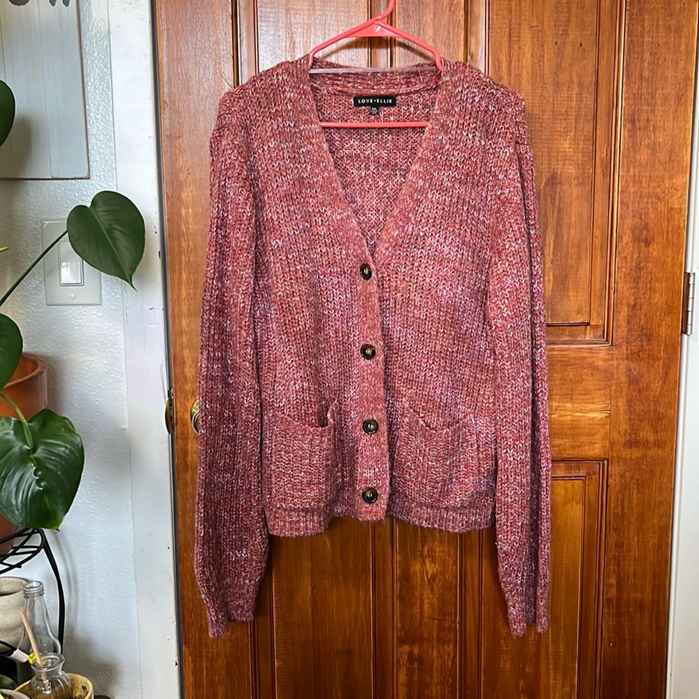 Pink knit cardigan | Love Ellie xl pink cardigan